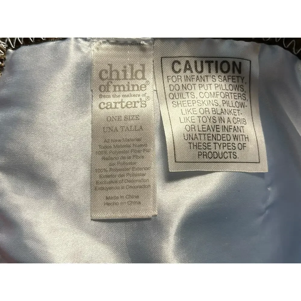 Carter's CHILD OF MINE Blue Brown I LOVE HUGS Bear Lovey Baby Security Blanket